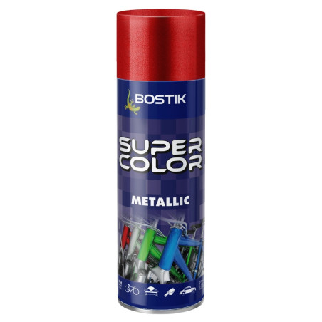 Spray vopsea, Den Braven Super Color Metallic, rosu, interior / exterior, 400 ml