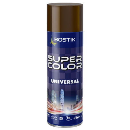 Spray vopsea, Den Braven Super Color Universal, maro inchis RAL 8011, interior / exterior, 400 ml