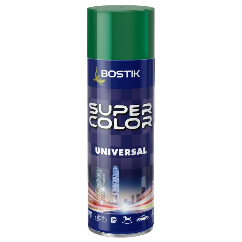 Spray vopsea, Den Braven Super Color Universal, verde smarald RAL 6001, interior / exterior, 400 ml Spray vopsea, Den Braven Super Color Universal, verde smarald RAL 6001, interior / exterior, 400 ml