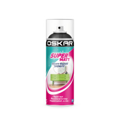 Spray vopsea lemn / metal, Oskar Super Matt, negru, interior / exterior, 400 ml