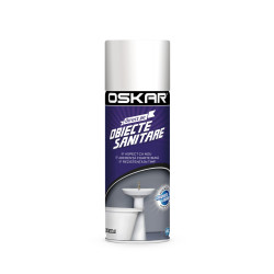 Spray vopsea, Oskar Direct pe obiecte sanitare, alb, interior, 400 ml