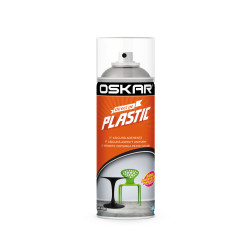 Spray vopsea, Oskar Direct pe plastic, incolor, interior / exterior, 400 ml