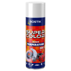 Spray vopsea rezistenta la temperaturi ridicate, Den Braven Super Color High Temperature, alb, interior / exterior, 400 ml