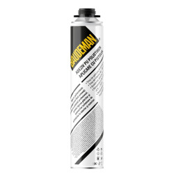 Spuma adeziva pentru placi si profile termoizolante din polistiren, Baudeman, aplicare cu pistol, interior / exterior, 750 ml