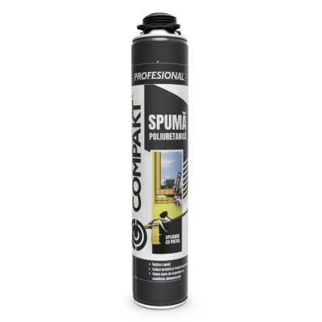 Spuma poliuretanica, aplicare cu pistol, Compakt, 750 ml
