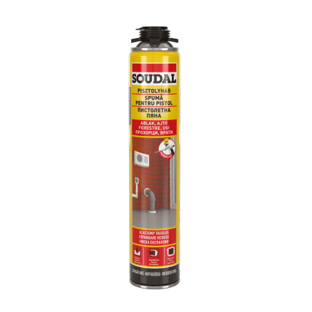 Spuma poliuretanica, aplicare cu pistol, Soudal, 750 ml