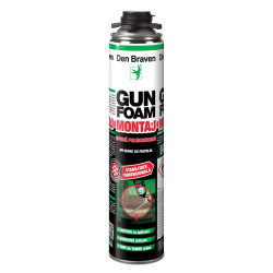 Spuma poliuretanica pentru montaj, aplicare cu pistol, Den Braven Gun Foam Extra, 750 ml