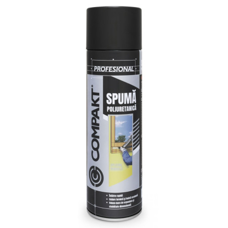 Spuma poliuretanica pentru montaj, cu aplicare manuala, Compakt, 500 ml