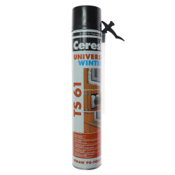 Spuma poliuretanica pentru montaj, cu aplicare manuala, varianta de iarna, Ceresit TS 61, 750 ml