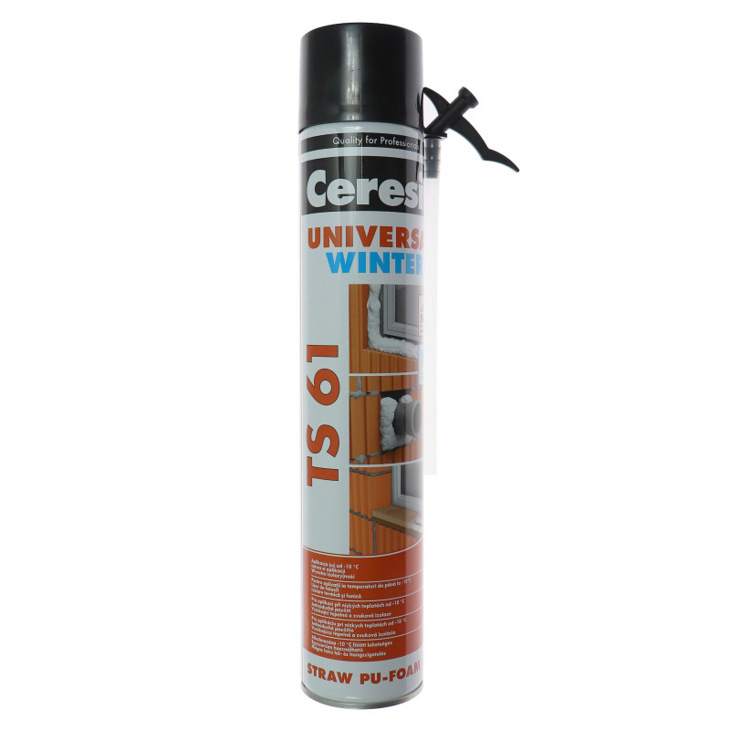 Spuma poliuretanica pentru montaj, cu aplicare manuala, varianta de iarna, Ceresit TS 61, 750 ml