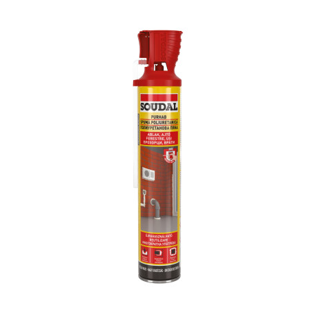Spuma poliuretanica pentru montaj si etansare, cu aplicare manuala, Soudal, 750 ml
