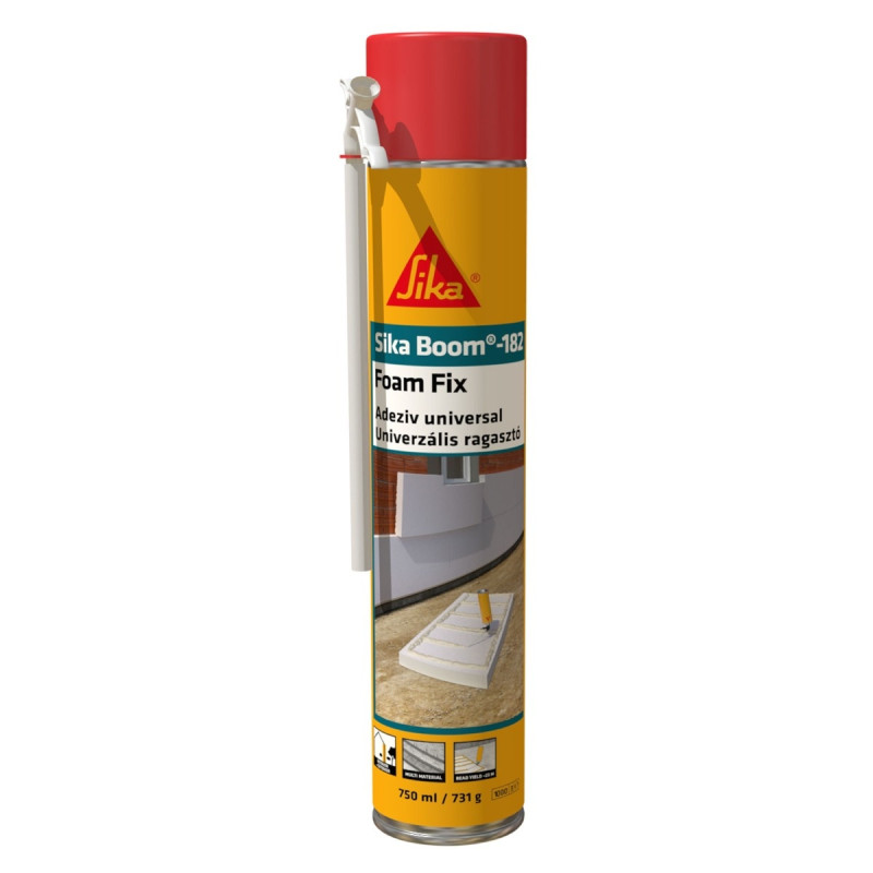 Spuma poliuretanica pentru polistiren, cu aplicare manuala, Sika Boom-182 Foam Fix, 750 ml