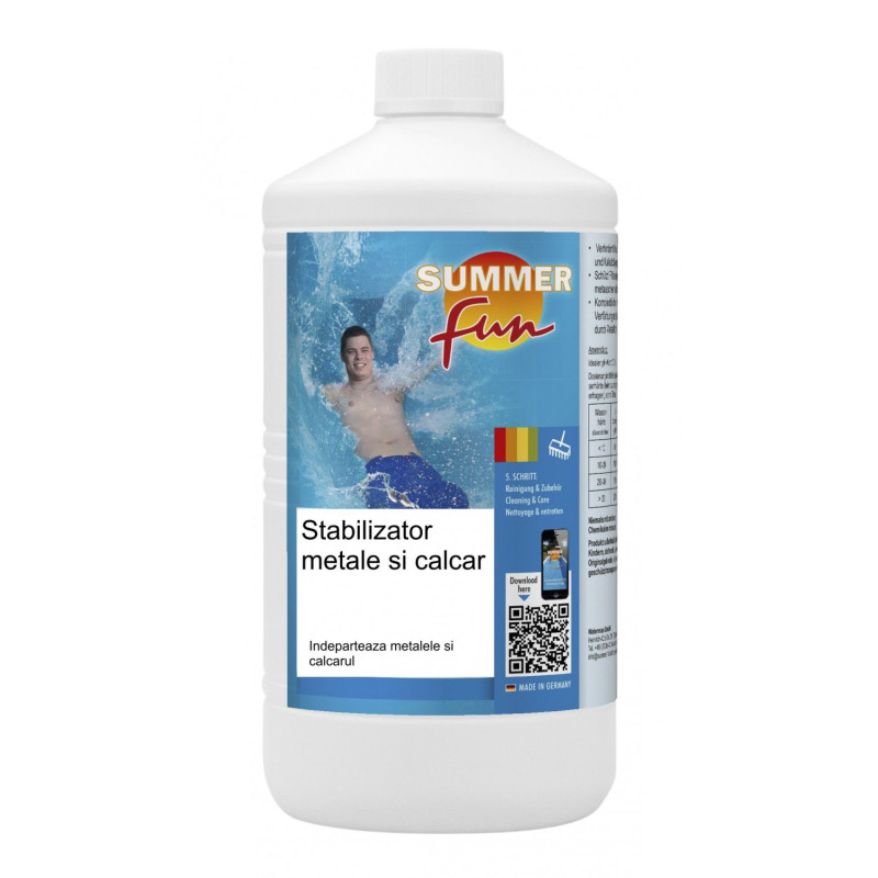 Stabilizator metale si calcar Summer Fun, pentru apa piscina