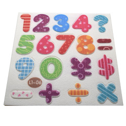 Sticker decor educativ, D3321, camera copii, cifre, multicolor, 35 x 52 cm