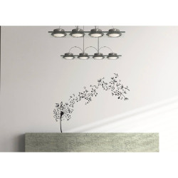 Sticker decorativ perete, living, Papadia muzicala, PT3004 TR, 50 x 70 cm