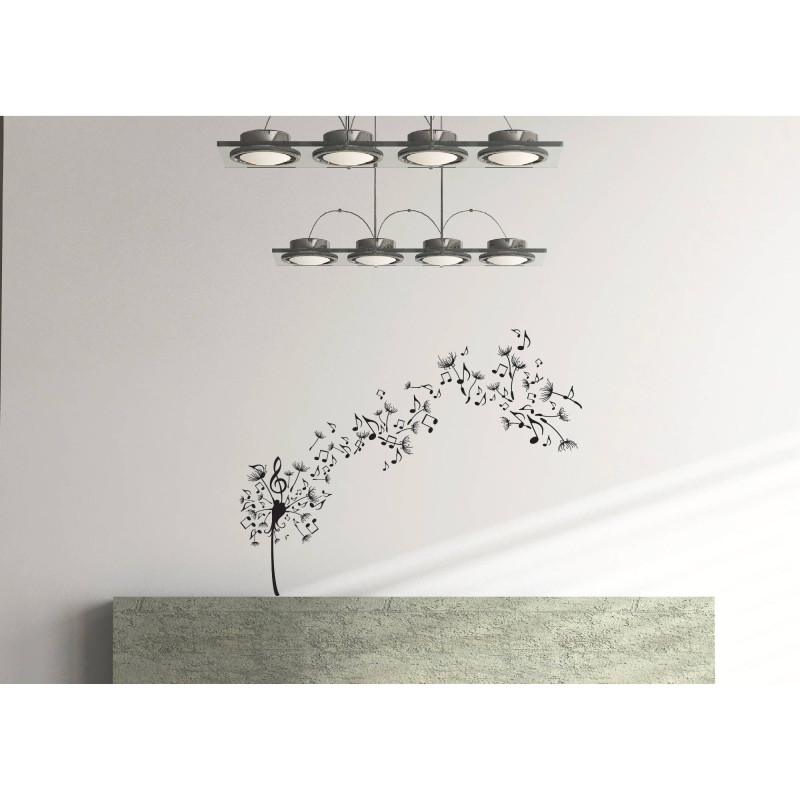 Sticker decorativ perete, living, Papadia muzicala, PT3004 TR, 50 x 70 cm