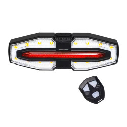 Stop bicicleta, Roll Fast 55010R, cu LED, 15 lumeni, cu telecomanda, 4 moduri de iluminare, baterie reincarcabila, incarcare USB