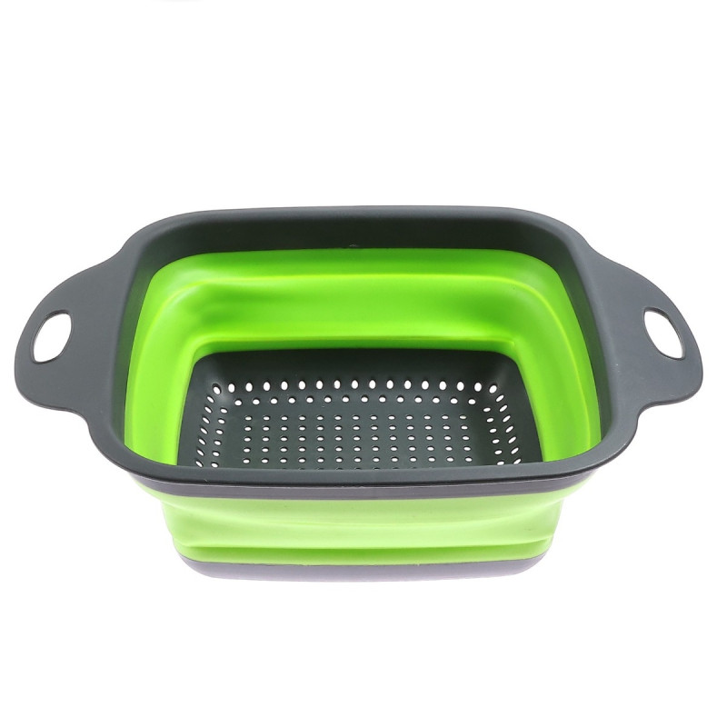 Strecuratoare pliabila QTQ-1056M, polipropilena + cauciuc, verde + gri, 22 x 29 cm