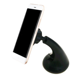 Suport auto telefon / tableta, VGT, universal, montare cu ventuza, prindere telefon cu magnet, plastic, negru