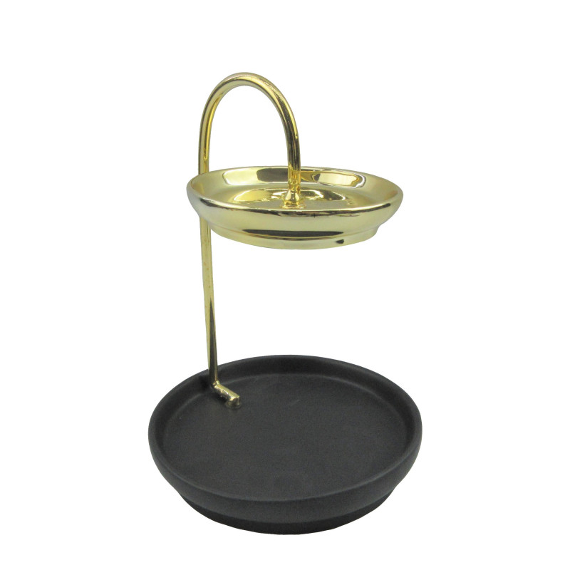 Suport bijuterii, AK692103, ceramica + metal, auriu + negru, 12.8 x 18 cm