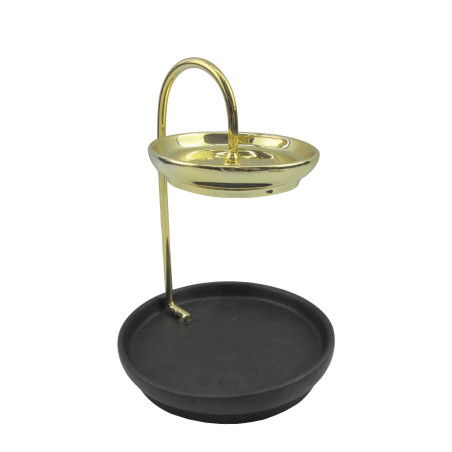 Suport bijuterii, AK692103, ceramica + metal, auriu + negru, 12.8 x 18 cm