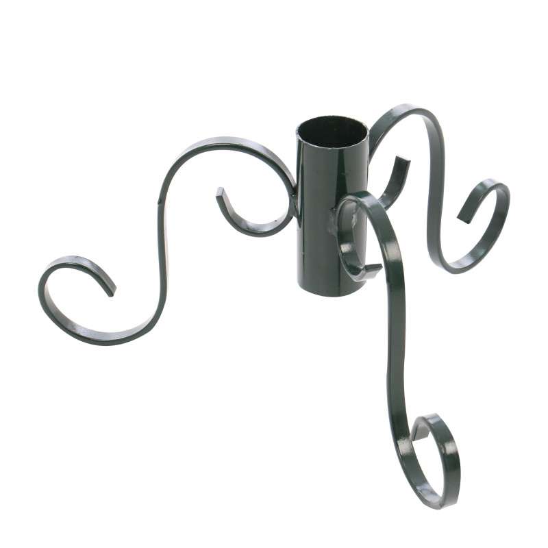 Suport brad natural Craciun, metal, cu 3 brate, D 4.6 cm, verde, 0.6 kg