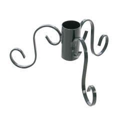 Suport brad natural Craciun, metal, cu 3 brate, D 5.7 cm, verde, 0.7 kg