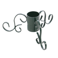 Suport brad natural Craciun, metal, cu 3 brate, D 7.2 cm, verde, 1 kg