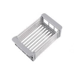 Suport bucatarie, pentru vase si alimente, D4415, extensibil, inox, 28-48 x 17 x 9 cm