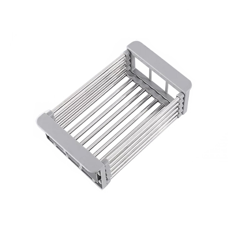 Suport bucatarie, pentru vase si alimente, D4415, extensibil, inox, 28-48 x 17 x 9 cm