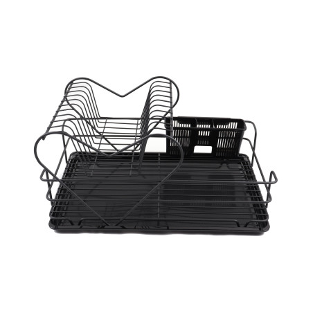 Suport bucatarie, pentru vase, Tekno-tel, KB011B, cromat, 33 x 48 x 26 cm + tava + Suport bucatarie, tacamuri