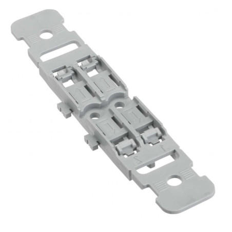Suport de montare Wago 221-2502, cu detensionare, 2 cai, pentru conector in linie cu parghie, set 5 bucati