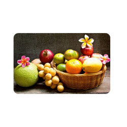 Suport farfurie masa, Basket of Fruit, 25 x 40 cm, PVC, multicolor, model cos cu fructe