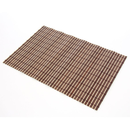 Suport farfurie masa, BM02 Pow, 30 x 45 cm, bambus, bej + maro