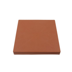 Suport ghiveci flori IPMS300-R624, mobil, patrat, plastic, teracota, 29.2 x 29.2 x 4 cm