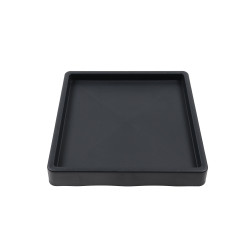 Suport ghiveci flori IPRS300-S433, mobil, patrat, plastic, antracit, 29.2 x 29.2 x 5.7 cm