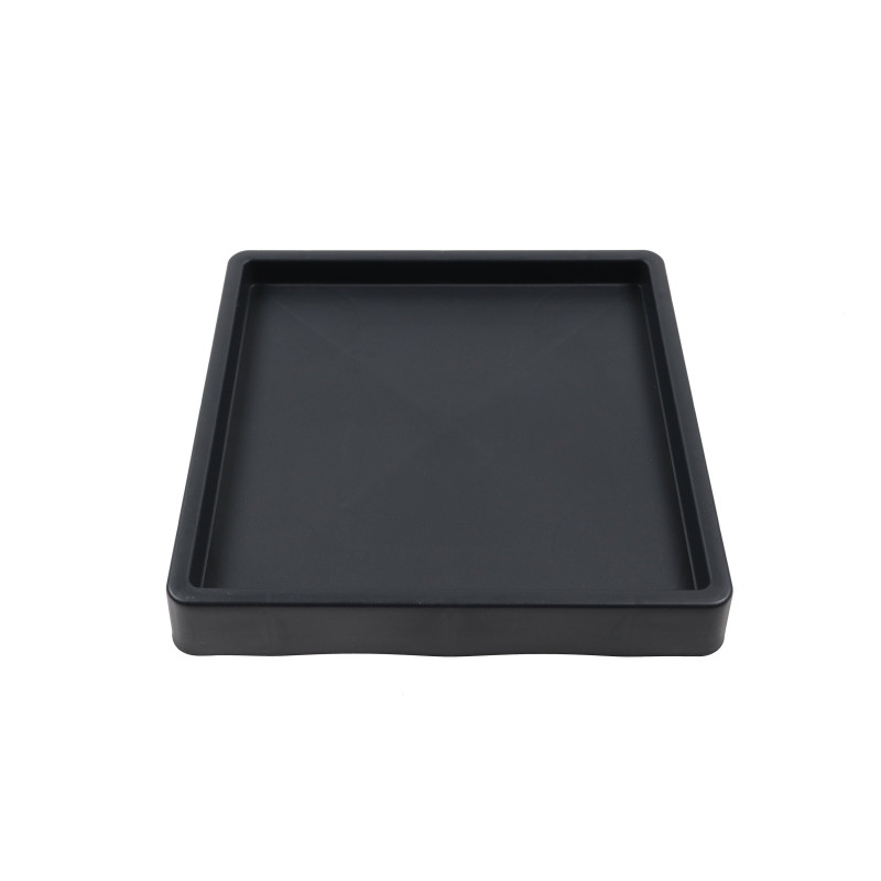 Suport ghiveci flori IPRS300-S433, mobil, patrat, plastic, antracit, 29.2 x 29.2 x 5.7 cm