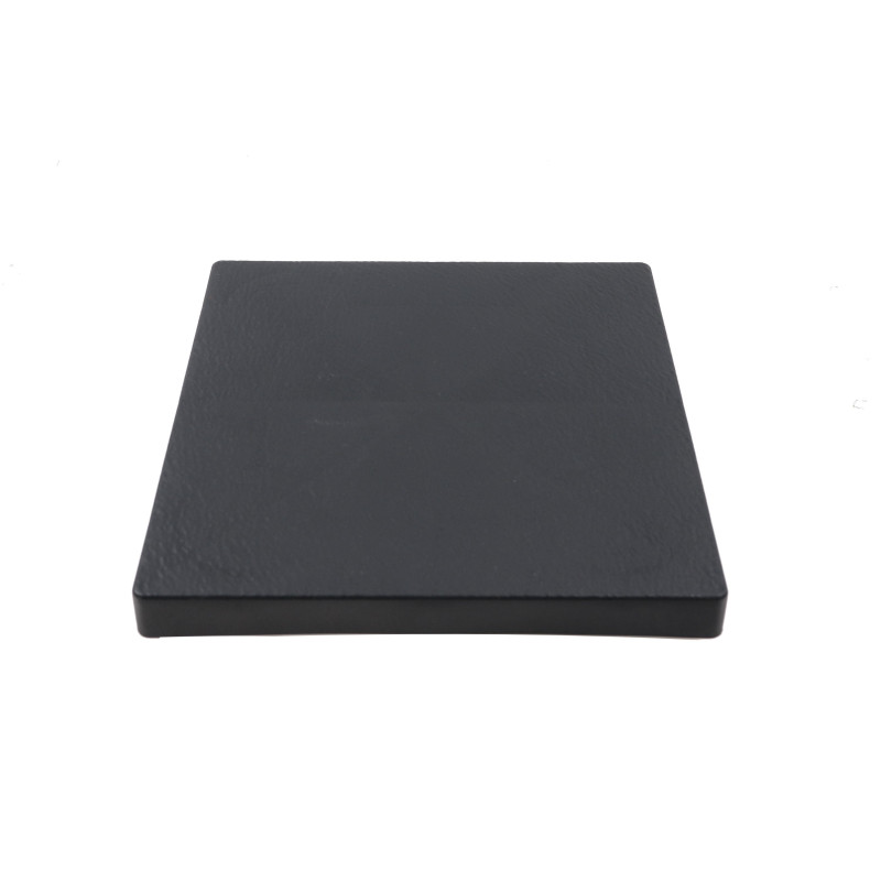 Suport ghiveci flori IPRS370-S433, mobil, patrat, plastic, antracit, 36.6 x 36.6 x 6 cm