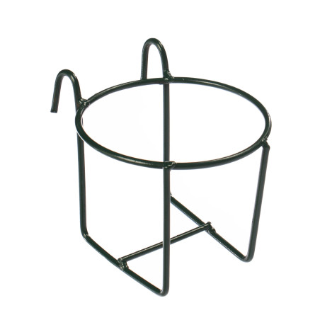 Suport ghiveci flori, metal, verde, D 18 cm