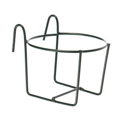 Suport ghiveci flori, metal, verde, D 22 cm