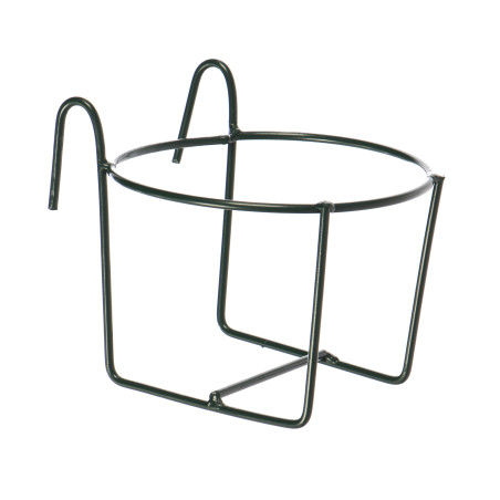Suport ghiveci flori, metal, verde, D 25 cm
