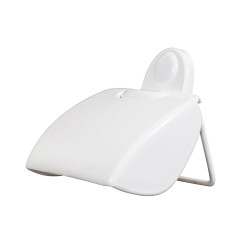 Suport hartie igienica, Lider Istiridie 138, cu clapeta, alb, 14 x 5 x 16 cm