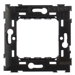Suport Hoff, 2 module, neagra, 73 x 73 x 15 mm, pentru rama priza / intrerupator