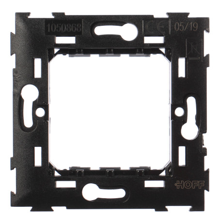 Suport Hoff, 2 module, neagra, 73 x 73 x 15 mm, pentru rama priza / intrerupator