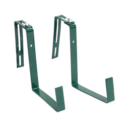 Suport jardiniera balcon AG013, cu reglaj simplu, otel, verde