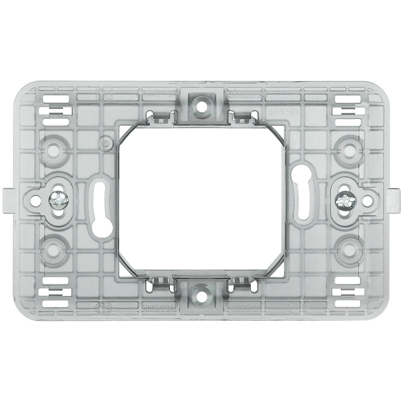 Suport Matix S503S/2AE, 2 module centrate, pentru rama priza / intrerupator Suport Matix S503S/2AE, 2 module centrate, pentru rama priza / intrerupator