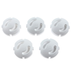 Accesoriu de protectie prize, plastic, 1 modul, set 5 bucati