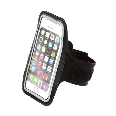 Suport pentru telefon Qizo, cu prindere pe brat, piele + pvc