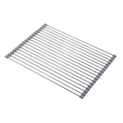 Suport pentru uscare vesela JY03-47355, inox, gri, 47 x 36 x 0.8 cm