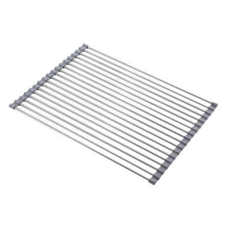 Suport pentru uscare vesela JY03-47355, inox, gri, 47 x 36 x 0.8 cm